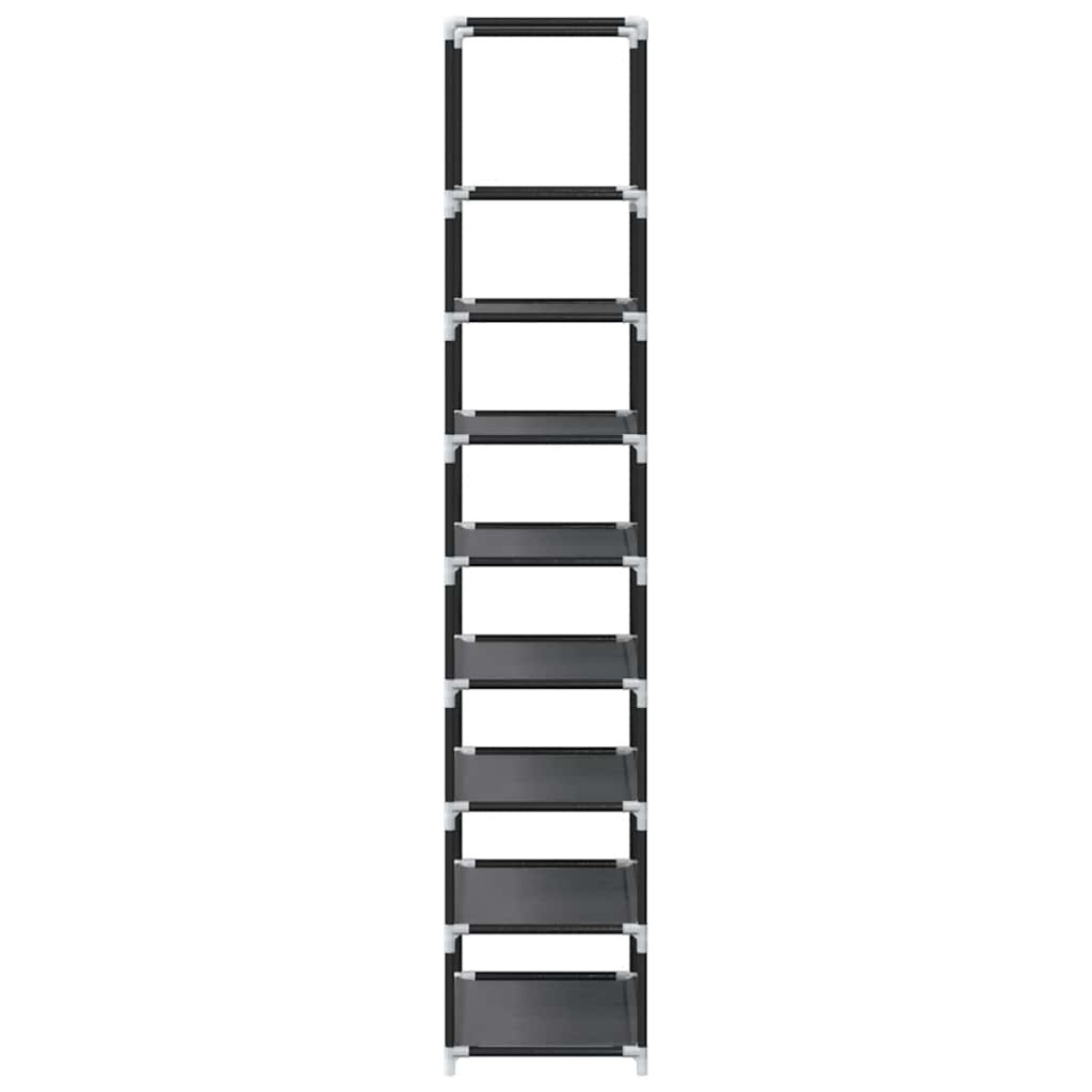 vidaXL Ράφι παπουτσιών 8-βαθμίδων μαύρο 44x28x145cm μη υφασμένο ύφασμα