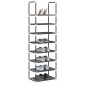 vidaXL Ράφι παπουτσιών 8-βαθμίδων μαύρο 44x28x145cm μη υφασμένο ύφασμα