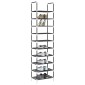 vidaXL Ράφι παπουτσιών 10 επιπέδων μαύρο 44x28x180 cm