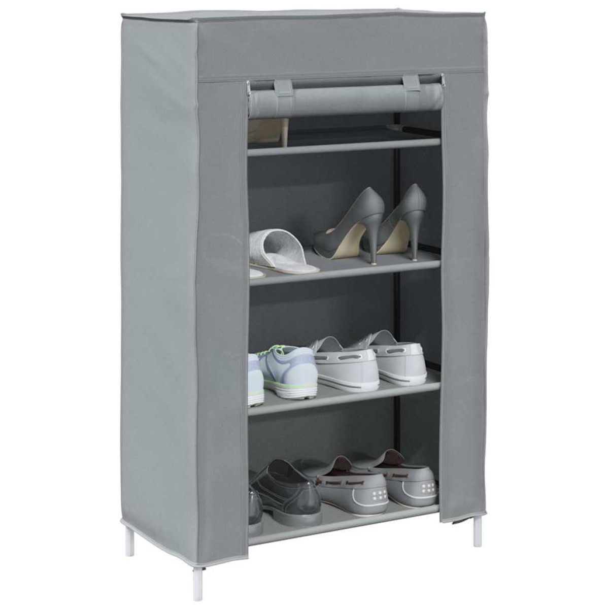 ντουλάπι παπουτσιών vidaXL Γκρι 60,5x30x97 cm Μη υφασμένο ύφασμα