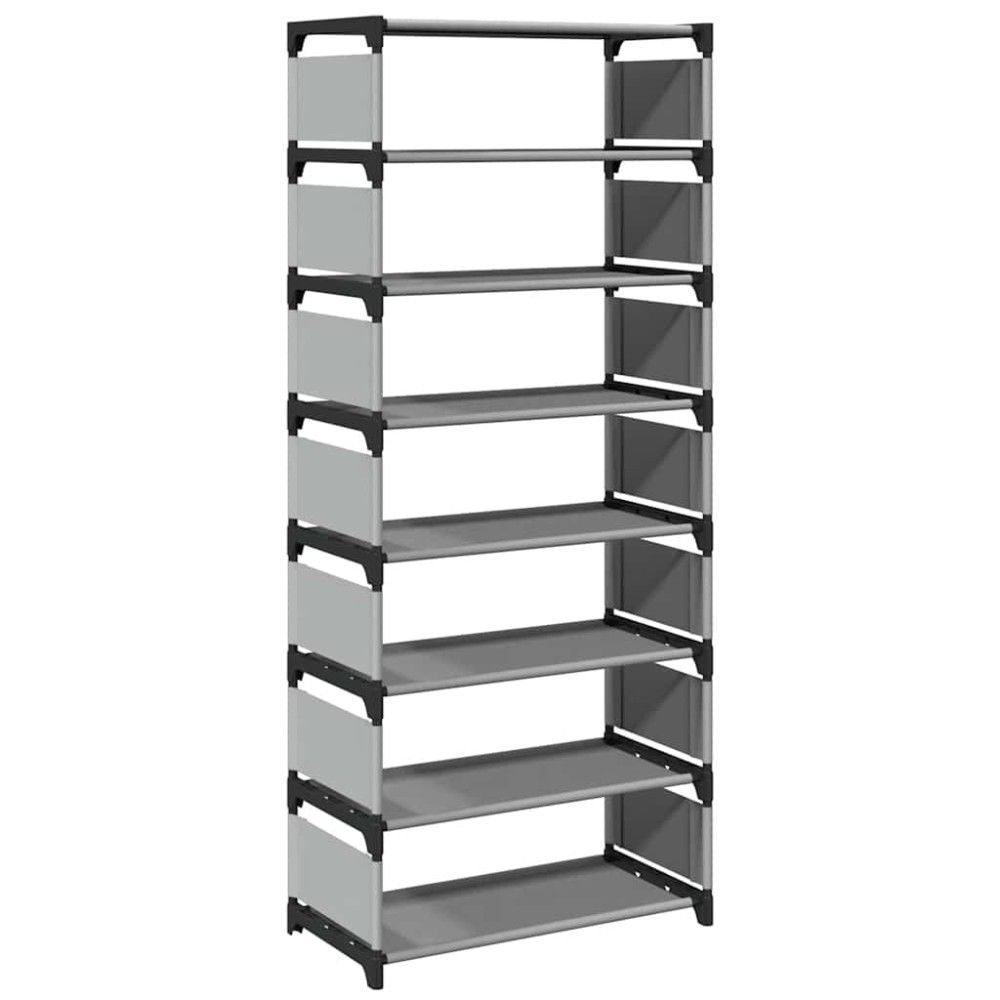 vidaXL Ράφι παπουτσιών 8-βαθμίδων γκρι 54x28x124 cm μη υφασμένο ύφασμα