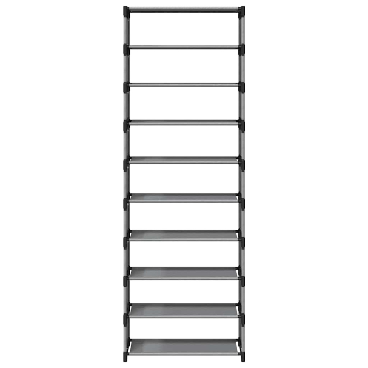 vidaXL Ράφι παπουτσιών 10επιπέδων γκρι 54x28x158 cm μη υφασμένο ύφασμα