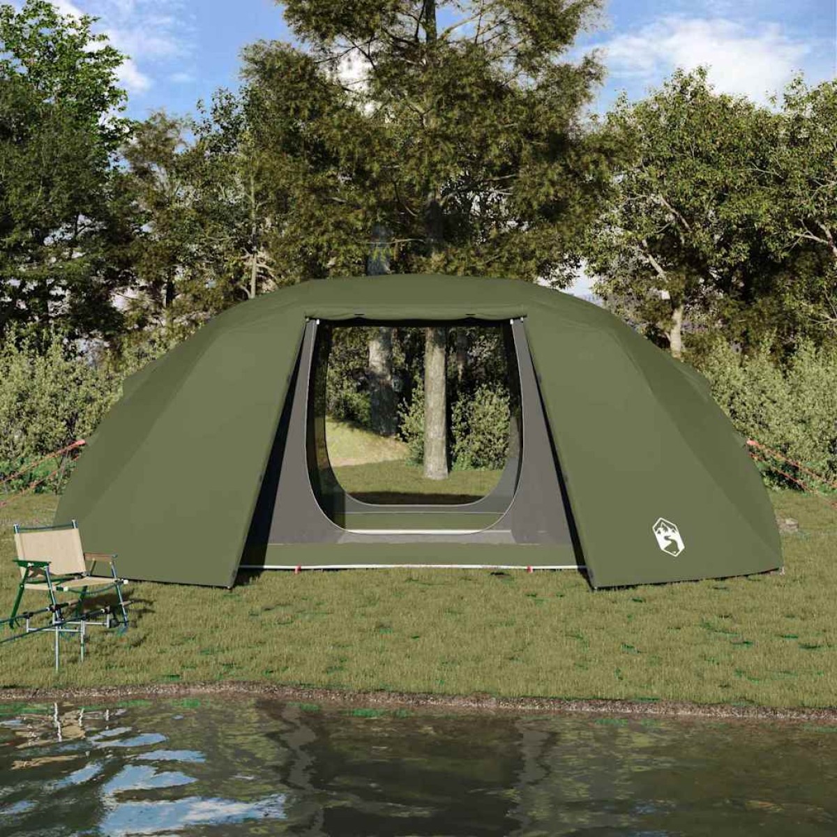 vidaXL Σκηνή ψαρέματος με στέγη Ελιά Πράσινη 514 x 465 x 187 εκ.