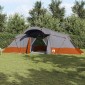 vidaXL Οικογενειακή Σκηνή Γκρι και Πορτοκαλί 721 x 335 x 212 εκ