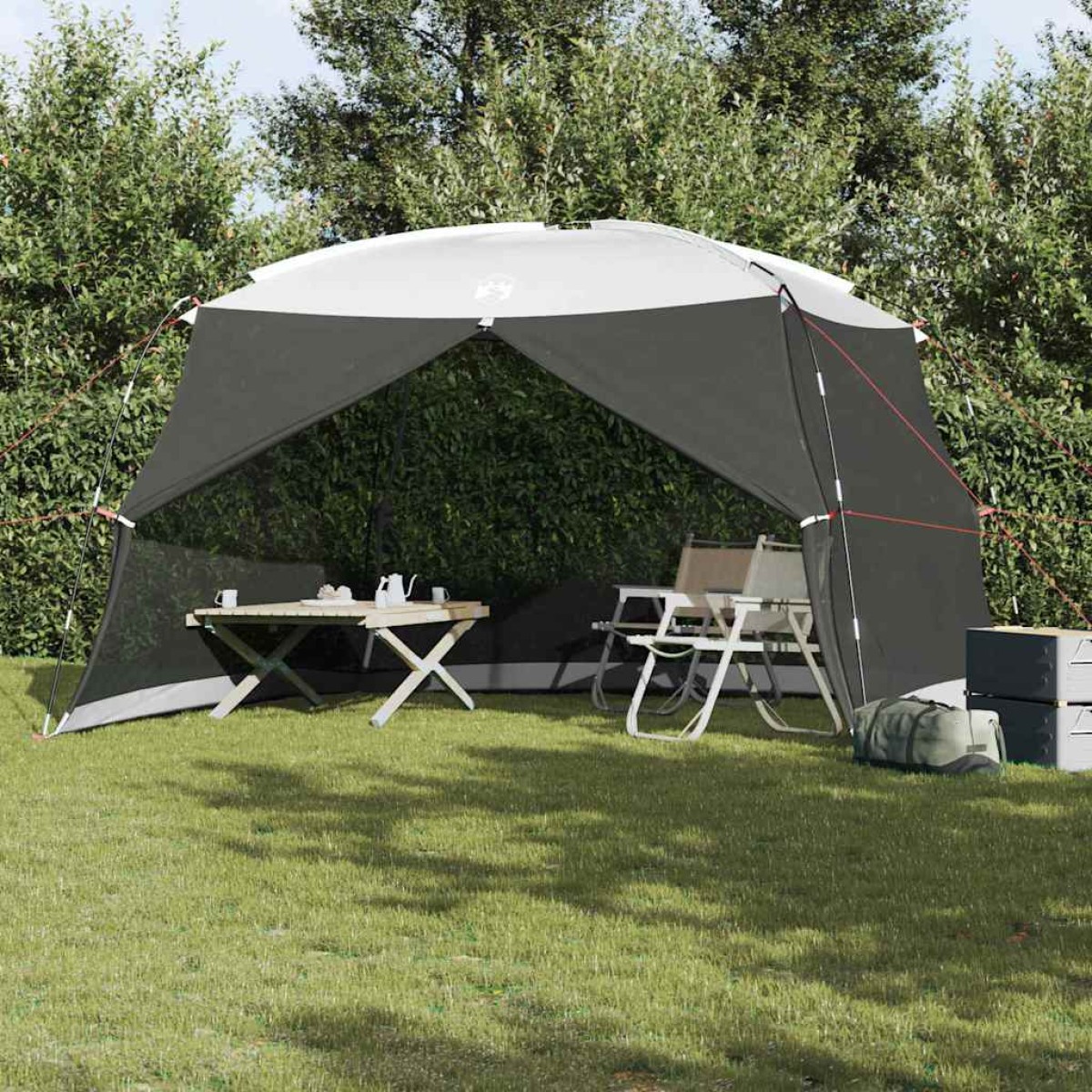 vidaXL Σκηνή-κουνουπιέρα με στέγη Γκρι 380 x 380 x 225 εκ.