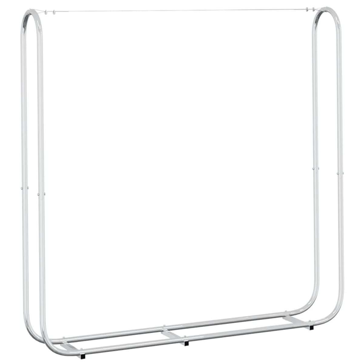 vidaXL Ράφι Καυσόξυλων 150x25x150 εκ. Γαλβανιζέ Ατσάλι