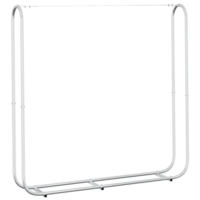 vidaXL Ράφι Καυσόξυλων 150x25x150 εκ. Γαλβανιζέ Ατσάλι