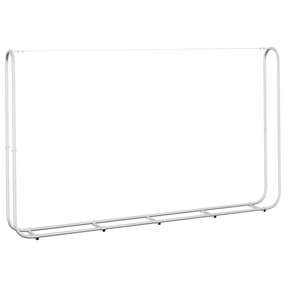 vidaXL Ράφι Καυσόξυλων 250x25x150 εκ. Γαλβανιζέ Ατσάλι