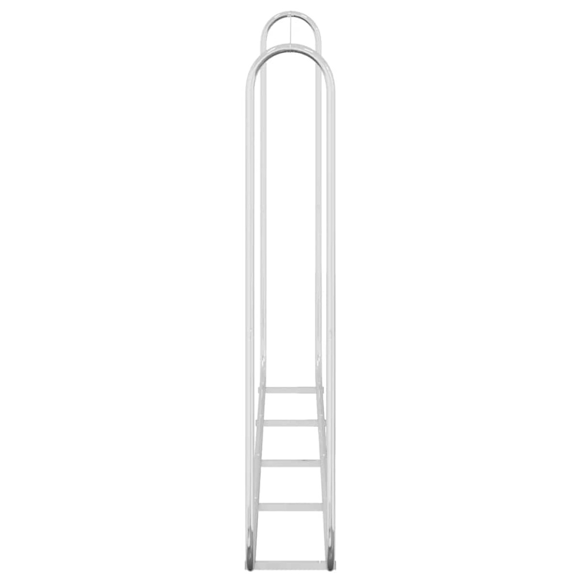 vidaXL Ράφι Καυσόξυλων 250x25x150 εκ. Γαλβανιζέ Ατσάλι