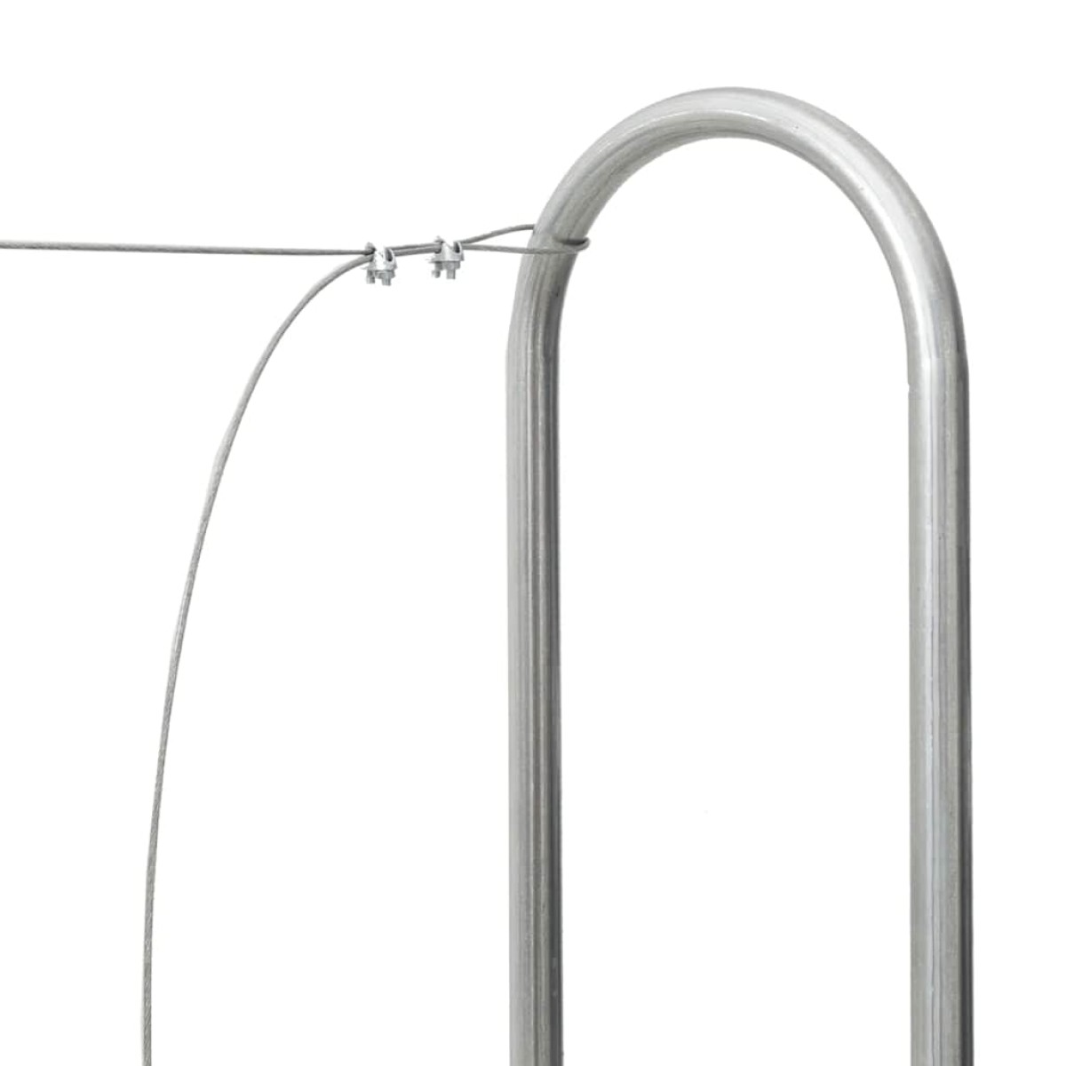 vidaXL Ράφι Καυσόξυλων 300x25x150 εκ. Γαλβανιζέ Ατσάλι