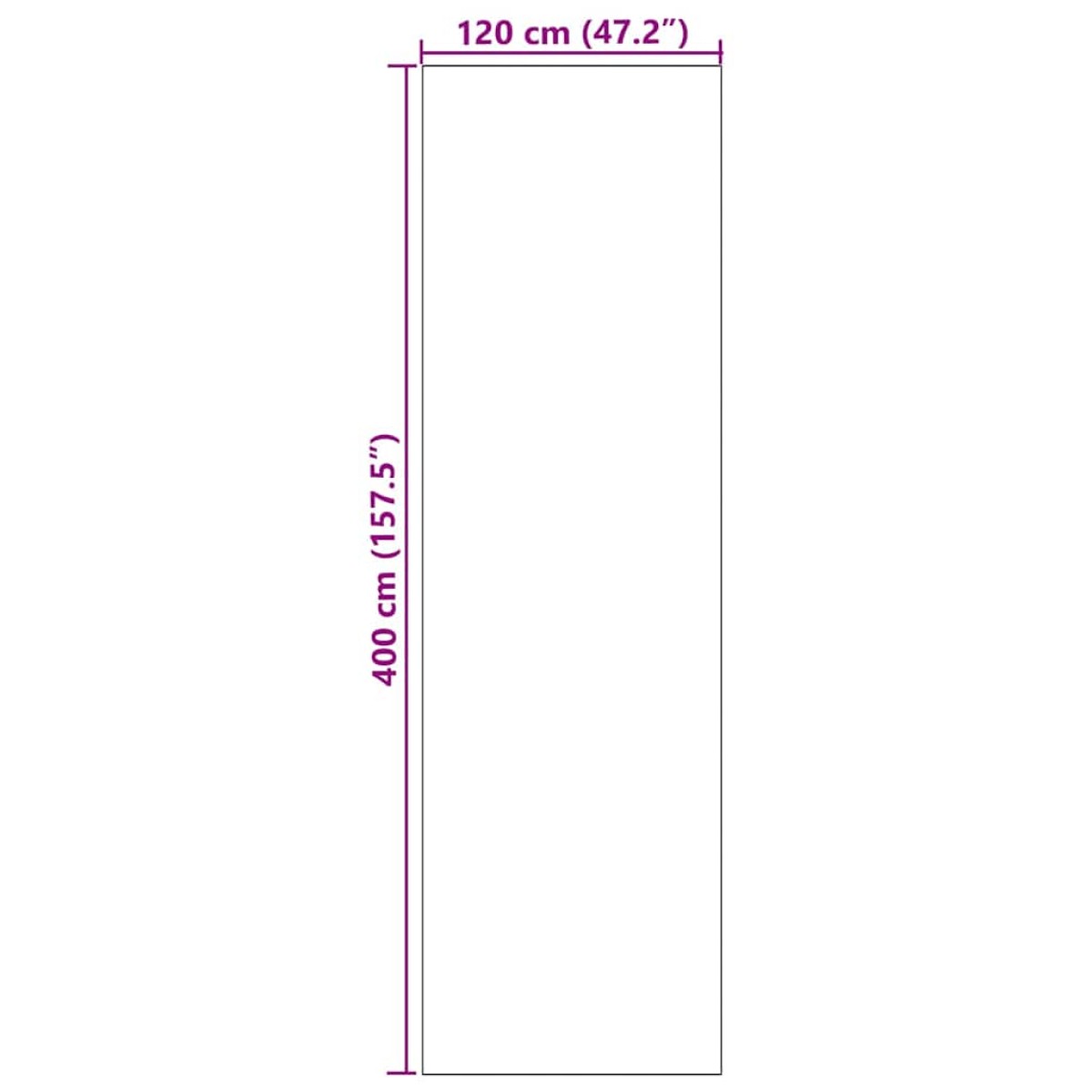 vidaXL Χαλάκι Εξώπορτας Ανθρακί και Μαύρο 120 x 400 cm 100% Πολυαμίδιο