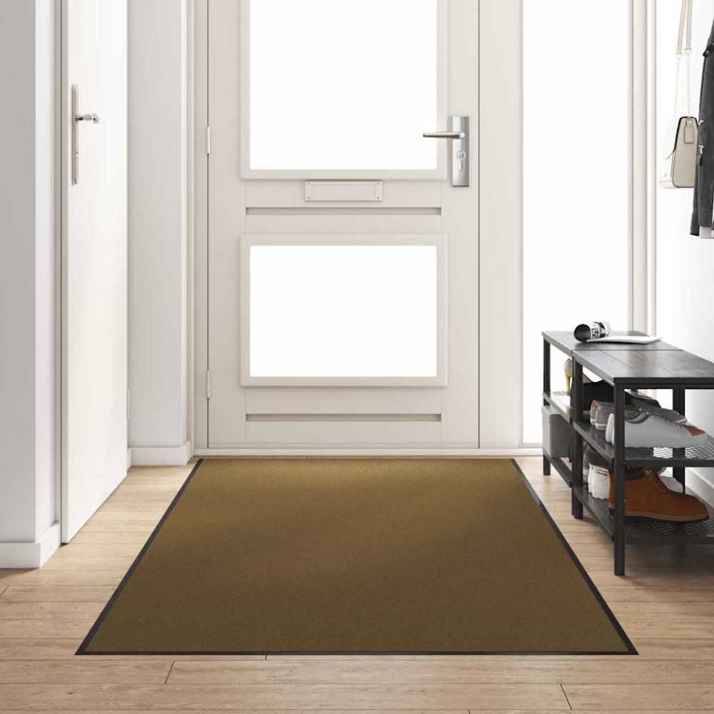 vidaXL Χαλάκι Εξώπορτας Καφέ και Μαύρο 120 x 250 cm 100% Πολυαμίδιο