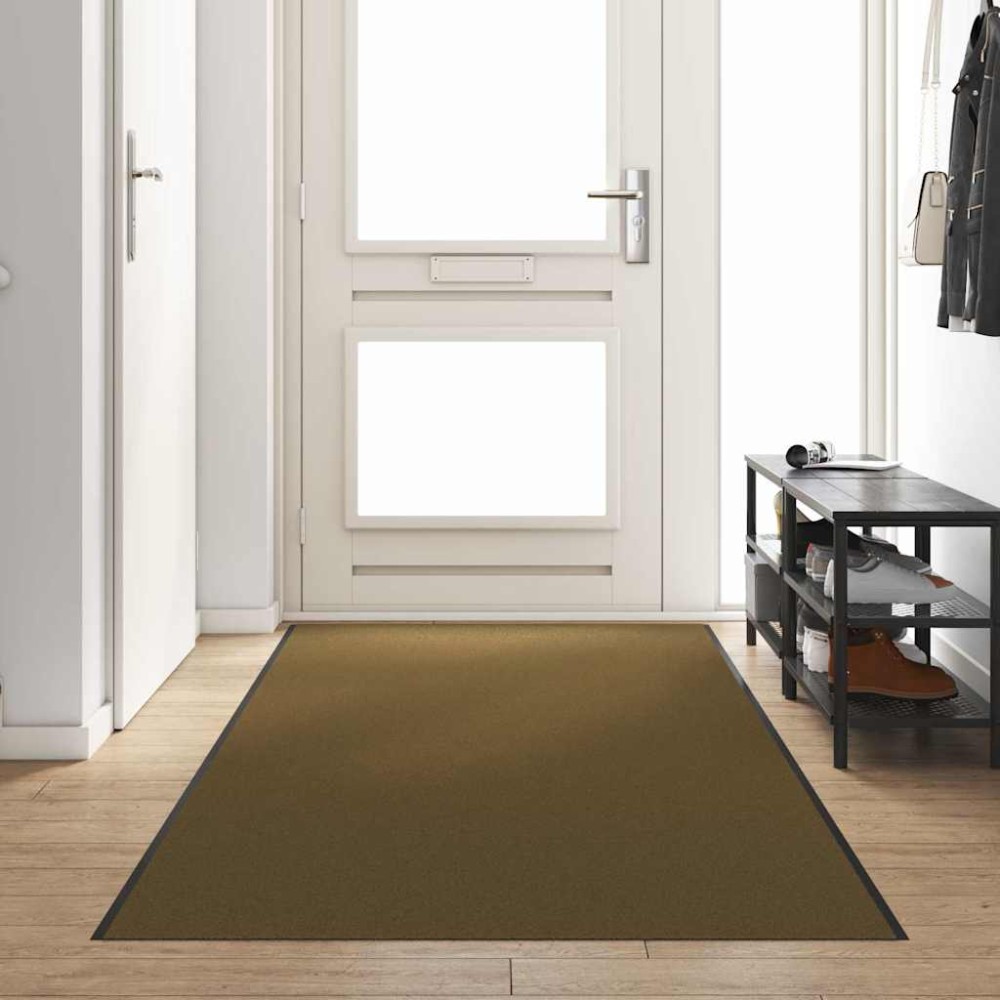 vidaXL Χαλάκι Εξώπορτας Καφέ και Μαύρο 120 x 350 εκ 100% Πολυαμίδιο