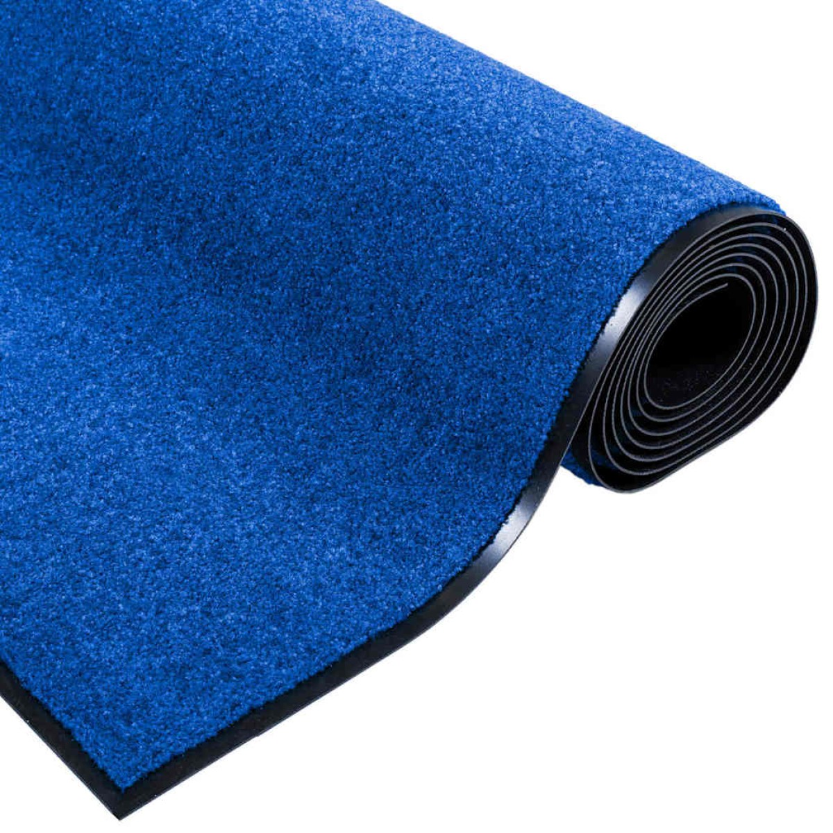 vidaXL Χαλάκι Εξώπορτας Μπλε και Μαύρο 120 x 300 cm 100% Πολυαμίδιο