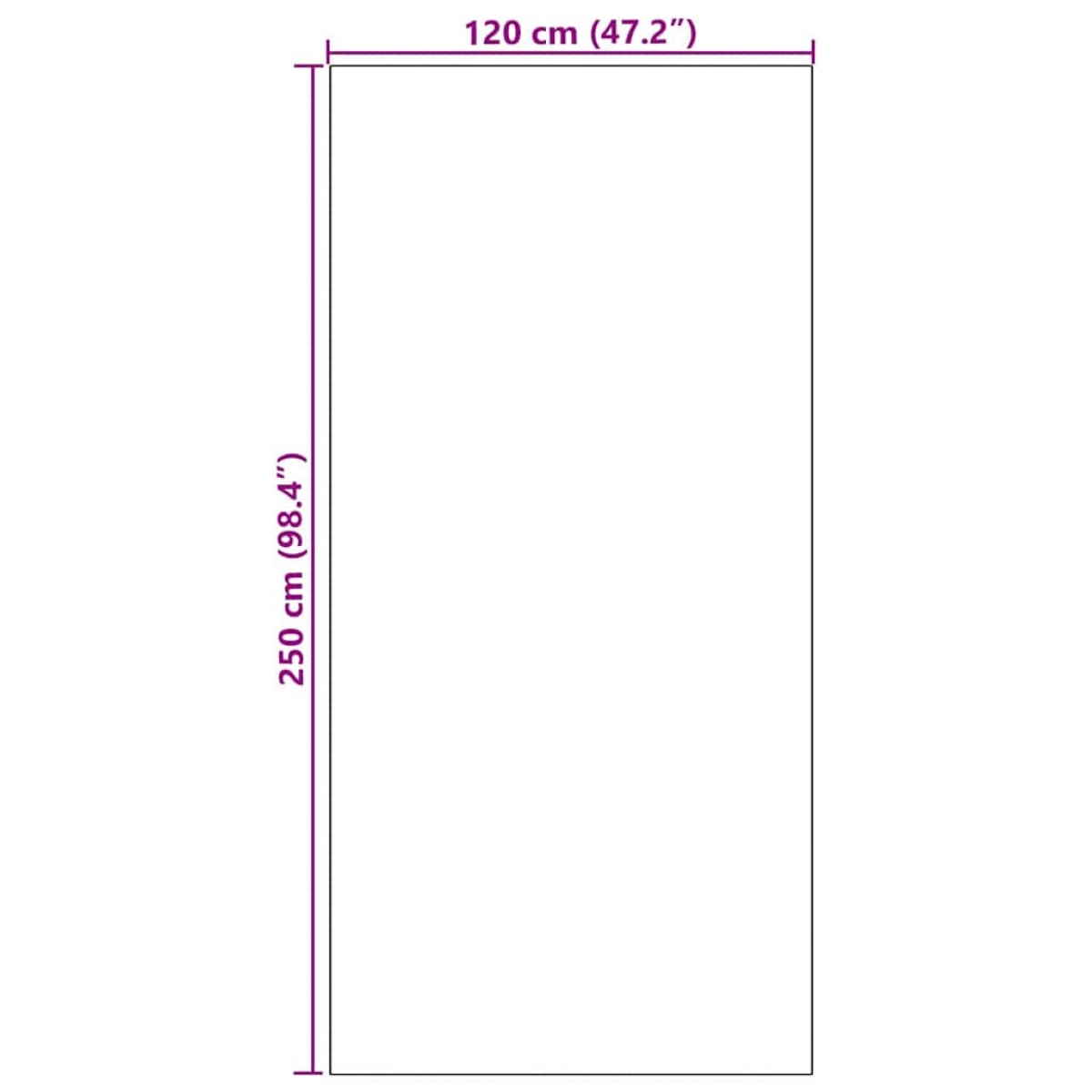 vidaXL Χαλάκι Εξώπορτας Ροζ και Μαύρο 120 x 250 cm 100% Πολυαμίδιο