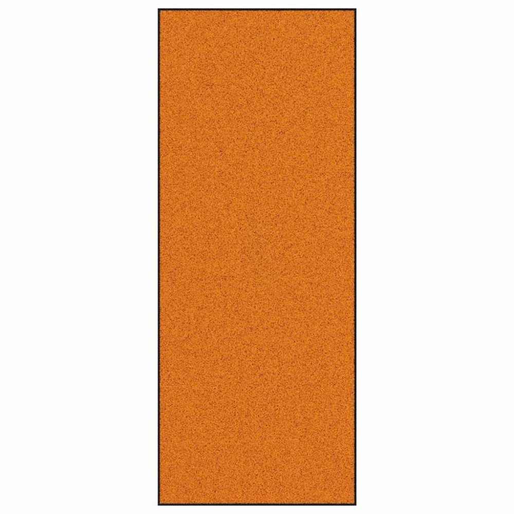 vidaXL Χαλάκι Εξώπορτας Πορτοκαλί και Μαύρο 120 x 300 cm