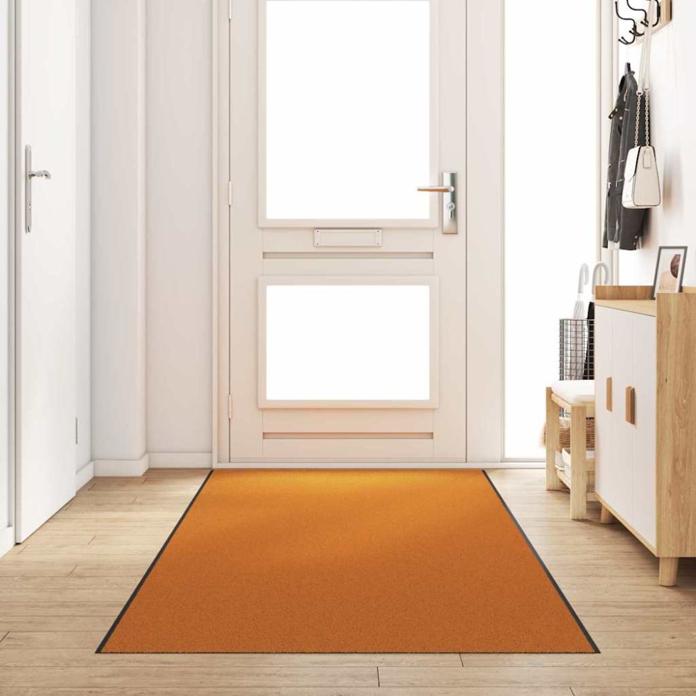 vidaXL Χαλάκι Εξώπορτας Πορτοκαλί και Μαύρο 120 x 400 cm