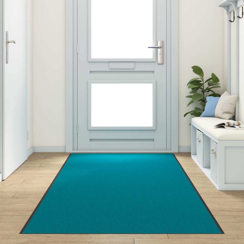 vidaXL Χαλάκι Εξώπορτας Άλλο Κυανί και Μαύρο 120 x 400 cm