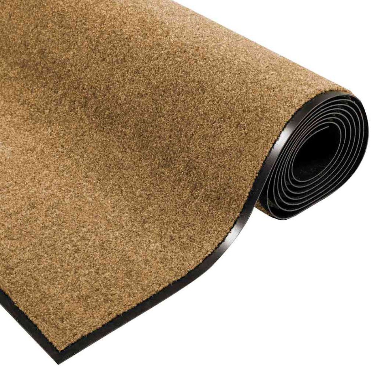 vidaXL Χαλάκι Εξώπορτας Άλλο Κρέμα και Μαύρο 120 x 250 cm