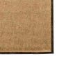 vidaXL Χαλάκι Εξώπορτας Άλλο Κρέμα και Μαύρο 120 x 300 cm