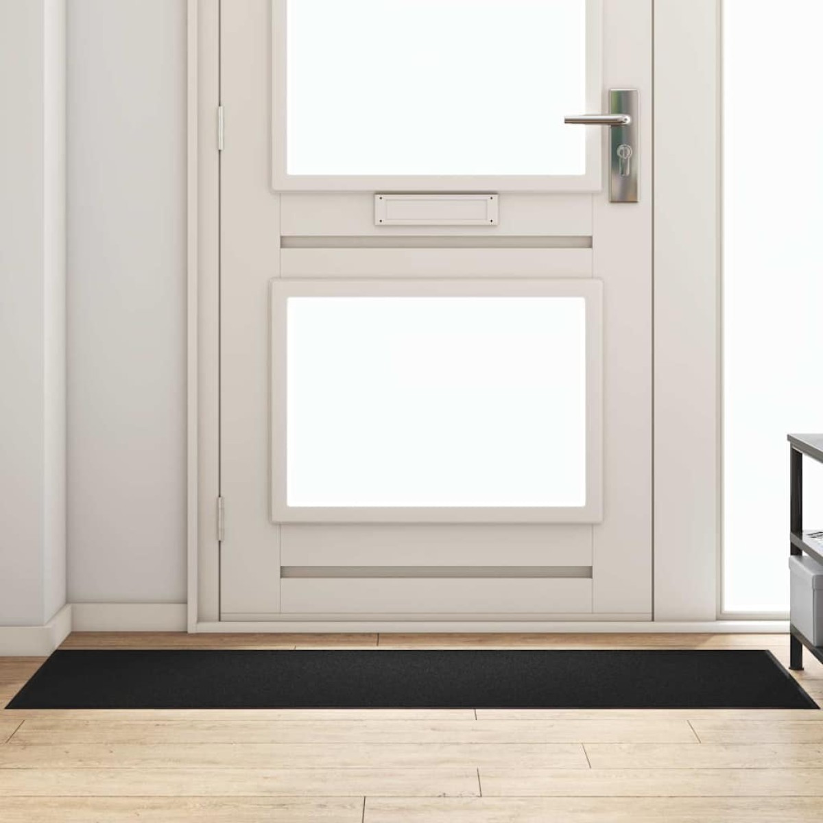 vidaXL Χαλάκι Εξώπορτας Μαύρο 60 x 180 cm 100% Πολυαμίδιο
