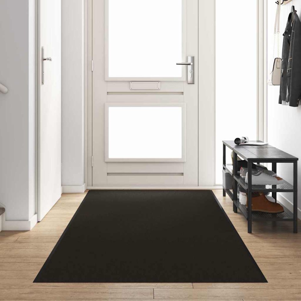 vidaXL Χαλάκι Εξώπορτας Μαύρο 120 x 400 cm 100% Πολυαμίδιο