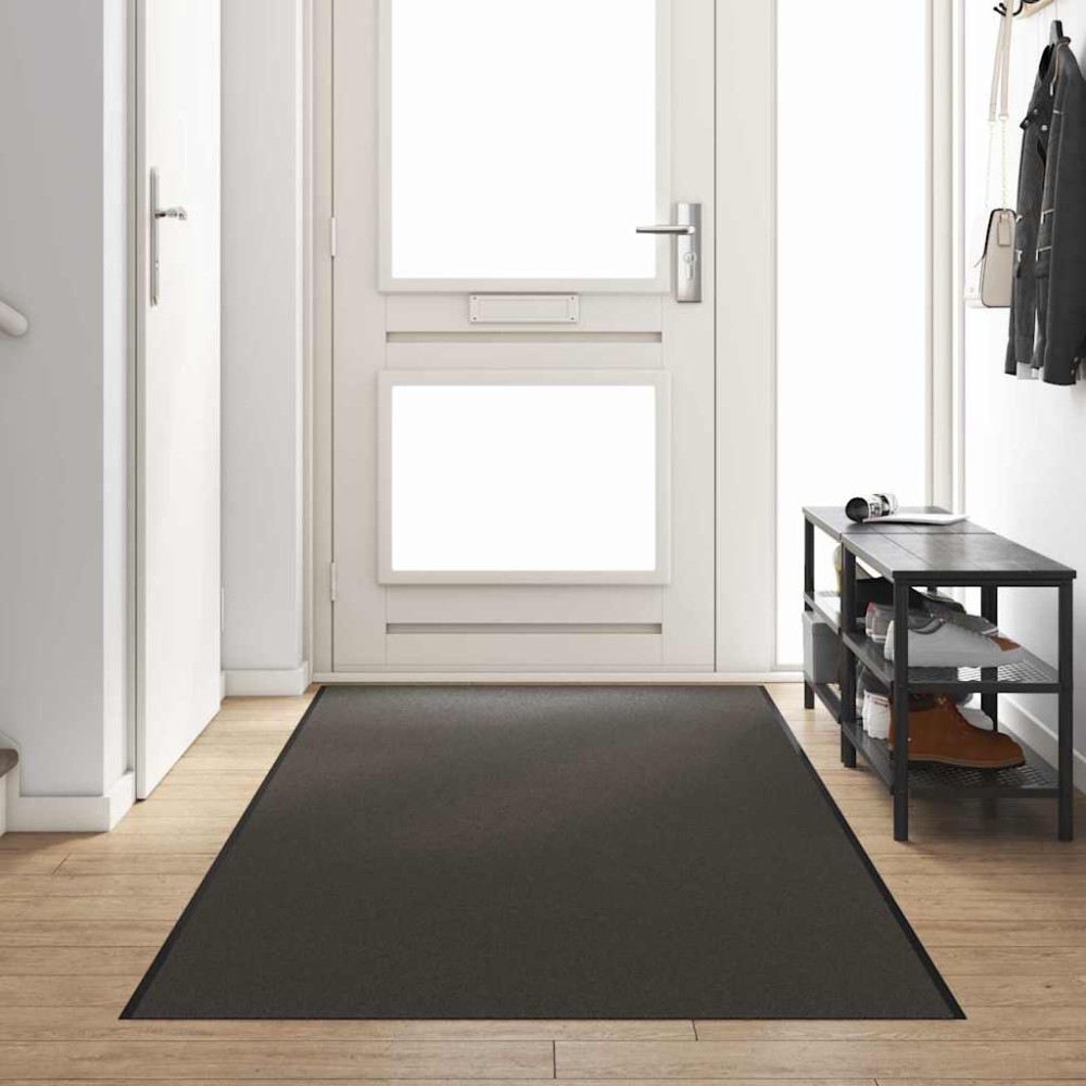 vidaXL Χαλάκι Εξώπορτας Ανθρακί και Μαύρο 120 x 400 cm 100% Πολυαμίδιο