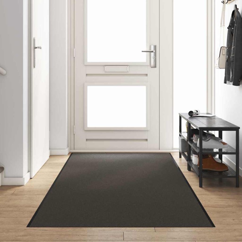 vidaXL Χαλάκι Εξώπορτας Ανθρακί και Μαύρο 120 x 400 cm 100% Πολυαμίδιο
