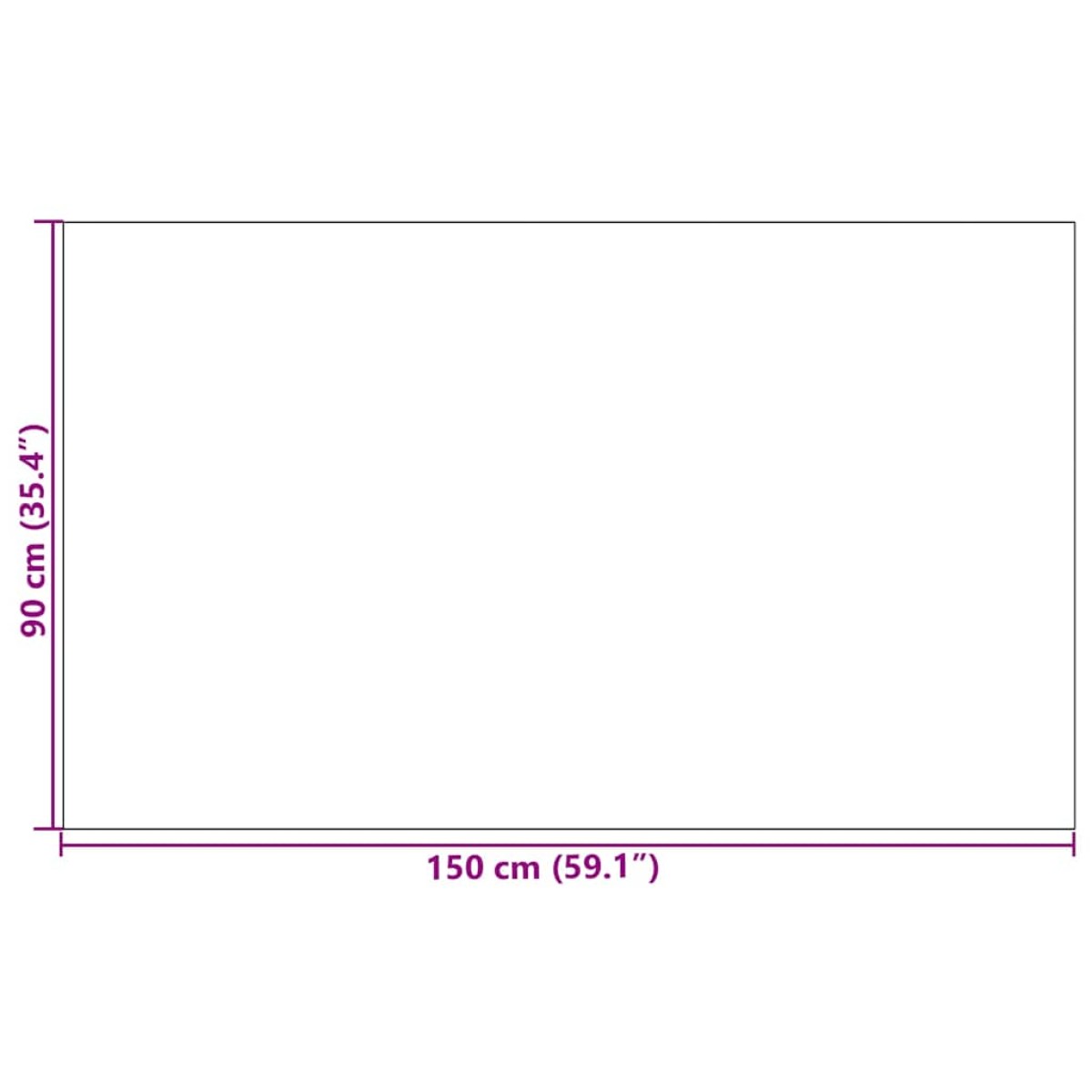 vidaXL Χαλάκι Εξώπορτας Γκρι και Μαύρο 90 x 150 cm 100% Πολυαμίδιο