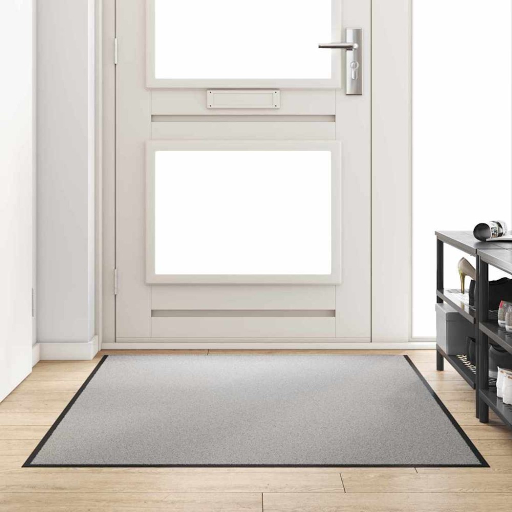 vidaXL Χαλάκι Εξώπορτας Γκρι και Μαύρο 120 x 180 cm 100% Πολυαμίδιο