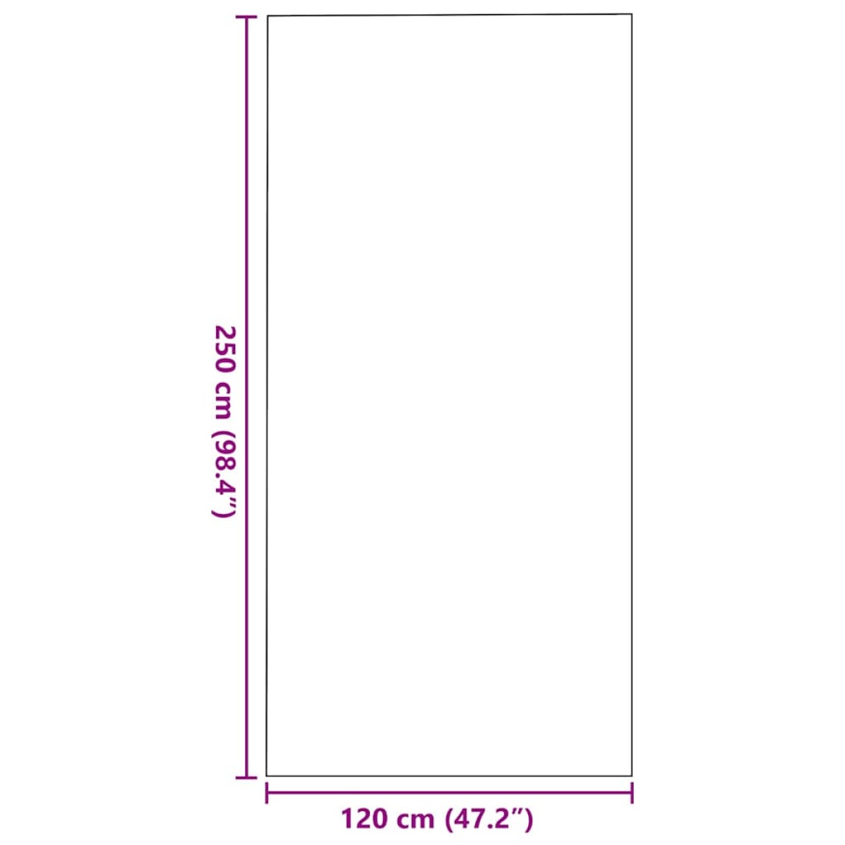 vidaXL Χαλάκι Εξώπορτας Γκρι και Μαύρο 120 x 250 cm 100% Πολυαμίδιο