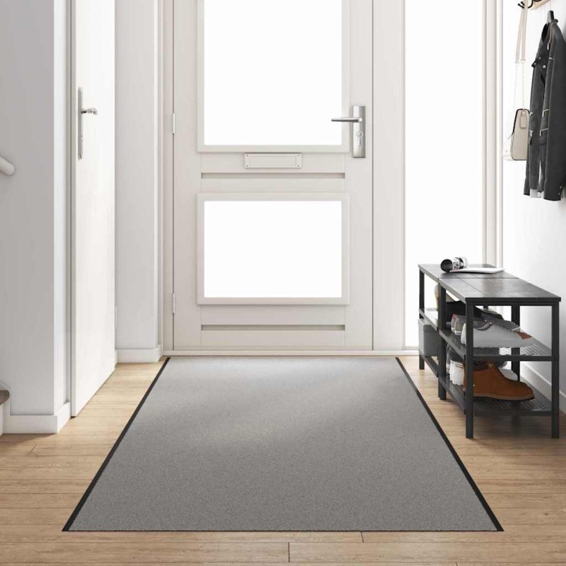 vidaXL Χαλάκι Εξώπορτας Γκρι και Μαύρο 120 x 400 cm 100% Πολυαμίδιο