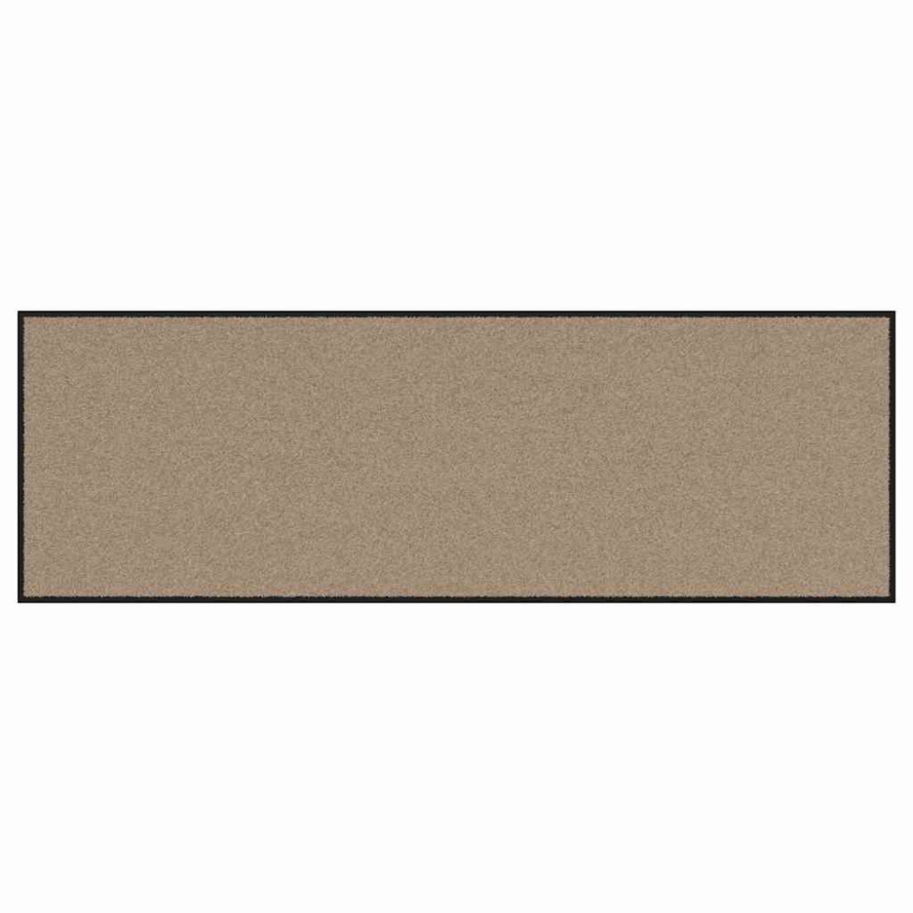 vidaXL Χαλάκι Εξώπορτας Μπεζ και Μαύρο 60 x 180 cm 100% Πολυαμίδιο