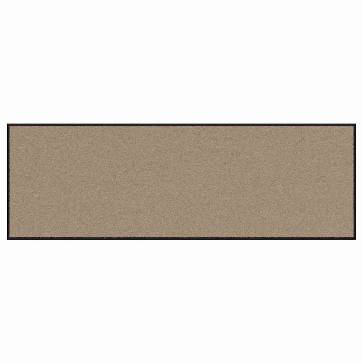 vidaXL Χαλάκι Εξώπορτας Μπεζ και Μαύρο 60 x 180 cm 100% Πολυαμίδιο