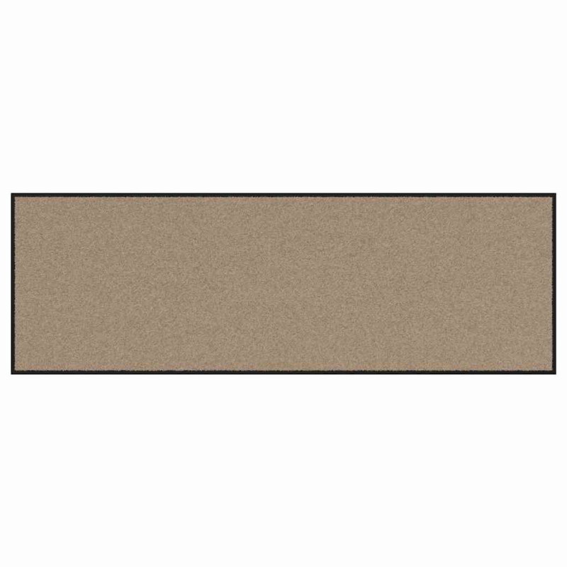 vidaXL Χαλάκι Εξώπορτας Μπεζ και Μαύρο 60 x 180 cm 100% Πολυαμίδιο