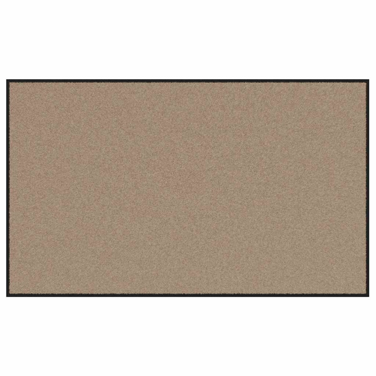 vidaXL Χαλάκι Εξώπορτας Μπεζ και Μαύρο 90 x 150 cm 100% Πολυαμίδιο