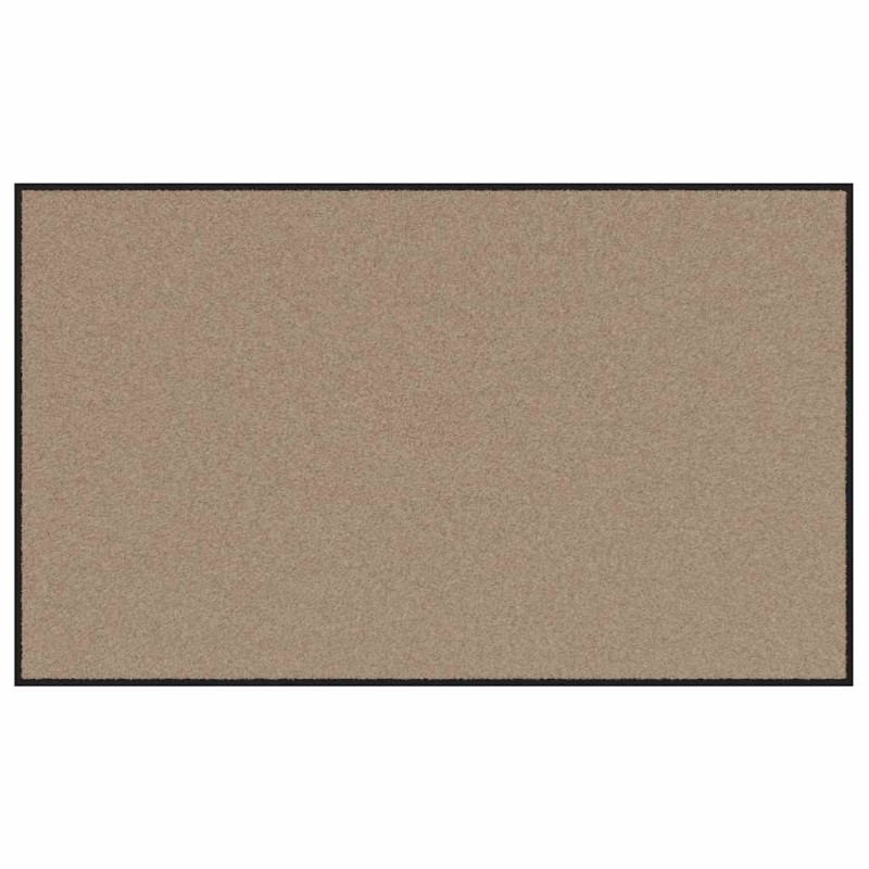vidaXL Χαλάκι Εξώπορτας Μπεζ και Μαύρο 90 x 150 cm 100% Πολυαμίδιο