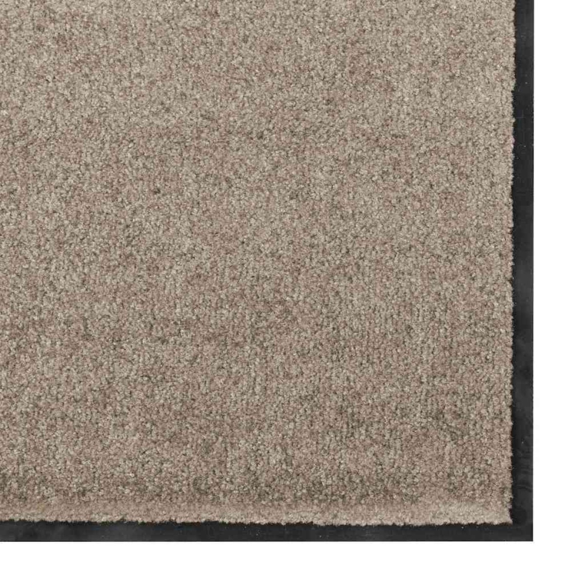 vidaXL Χαλάκι Εξώπορτας Μπεζ και Μαύρο 90 x 150 cm 100% Πολυαμίδιο