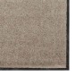 vidaXL Χαλάκι Εξώπορτας Μπεζ και Μαύρο 90 x 150 cm 100% Πολυαμίδιο