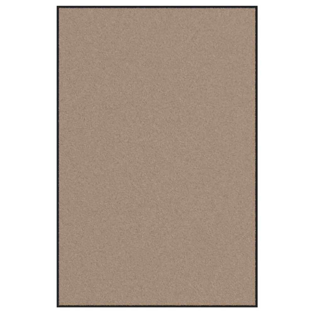 vidaXL Χαλάκι Εξώπορτας Μπεζ και Μαύρο 120 x 180 cm 100% Πολυαμίδιο