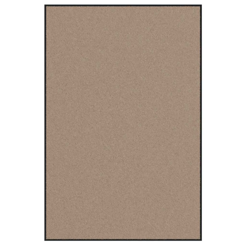 vidaXL Χαλάκι Εξώπορτας Μπεζ και Μαύρο 120 x 180 cm 100% Πολυαμίδιο