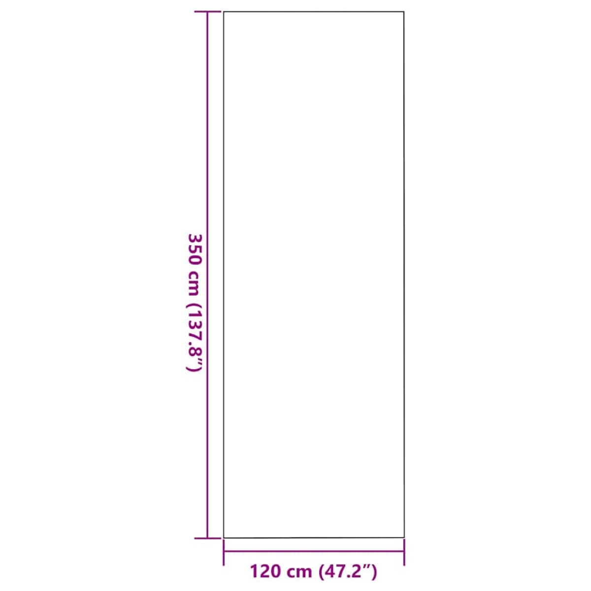 vidaXL Χαλάκι Εξώπορτας Μπεζ και Μαύρο 120 x 350 εκ 100% Πολυαμίδιο