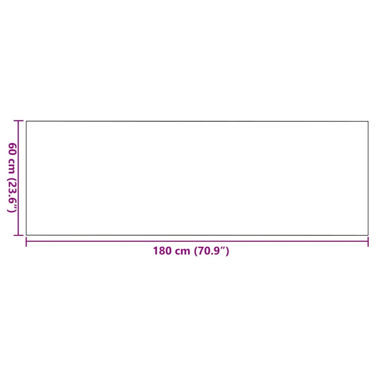 vidaXL Χαλάκι Εξώπορτας Κόκκινο και Μαύρο 60 x 180 cm 100% Πολυαμίδιο