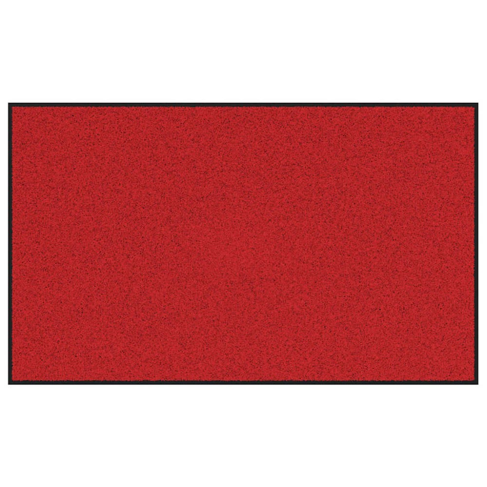 vidaXL Χαλάκι Εξώπορτας Κόκκινο και Μαύρο 90 x 150 cm 100% Πολυαμίδιο
