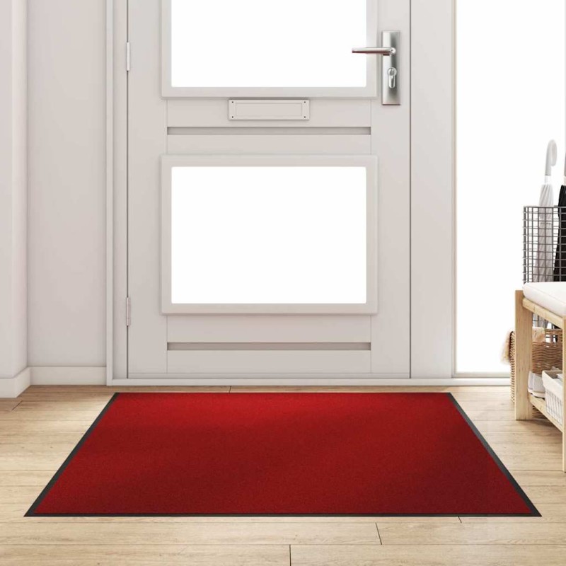 vidaXL Χαλάκι Εξώπορτας Κόκκινο και Μαύρο 120 x 180 cm 100% Πολυαμίδιο