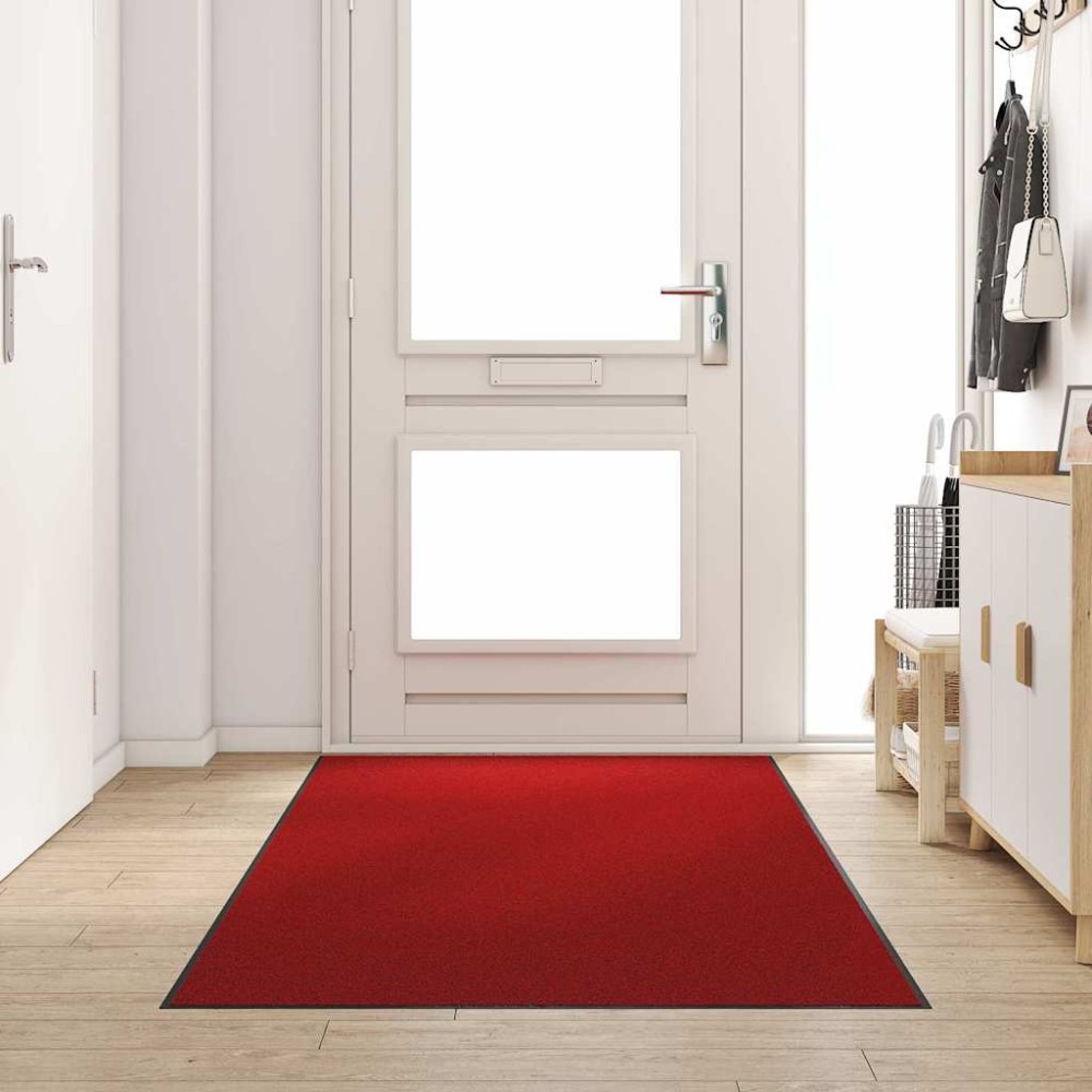 vidaXL Χαλάκι Εξώπορτας Κόκκινο και Μαύρο 120 x 300 cm 100% Πολυαμίδιο