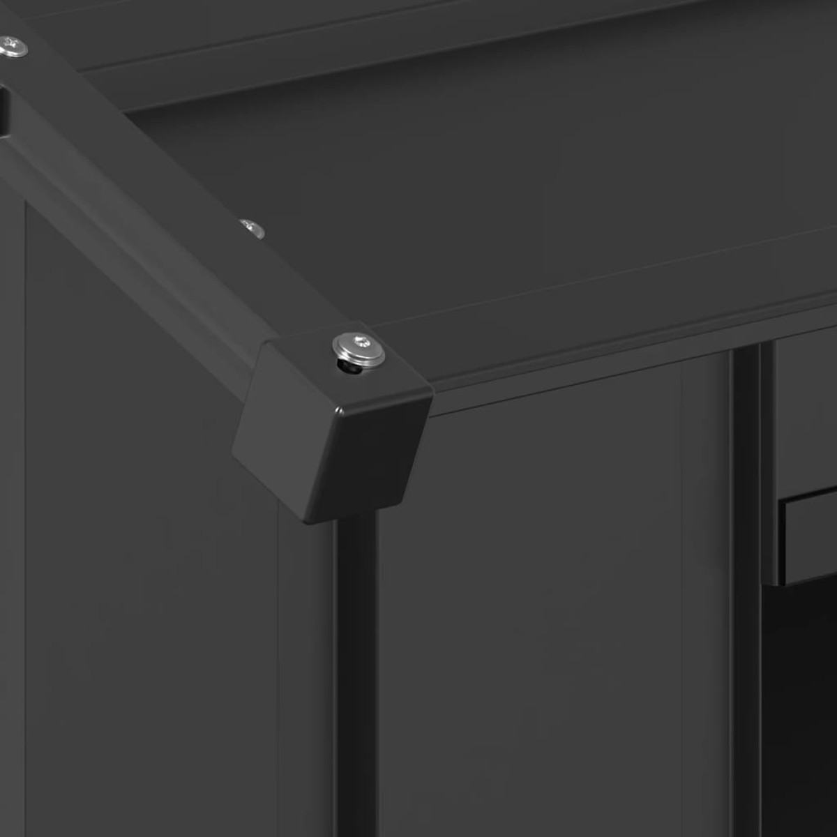 vidaXL Σπιτάκι σκύλου με οροφή 85x107x81 cm Γαλβανισμένος χάλυβας