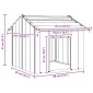 vidaXL Σπιτάκι σκύλου με οροφή 85x107x81 cm Γαλβανισμένος χάλυβας
