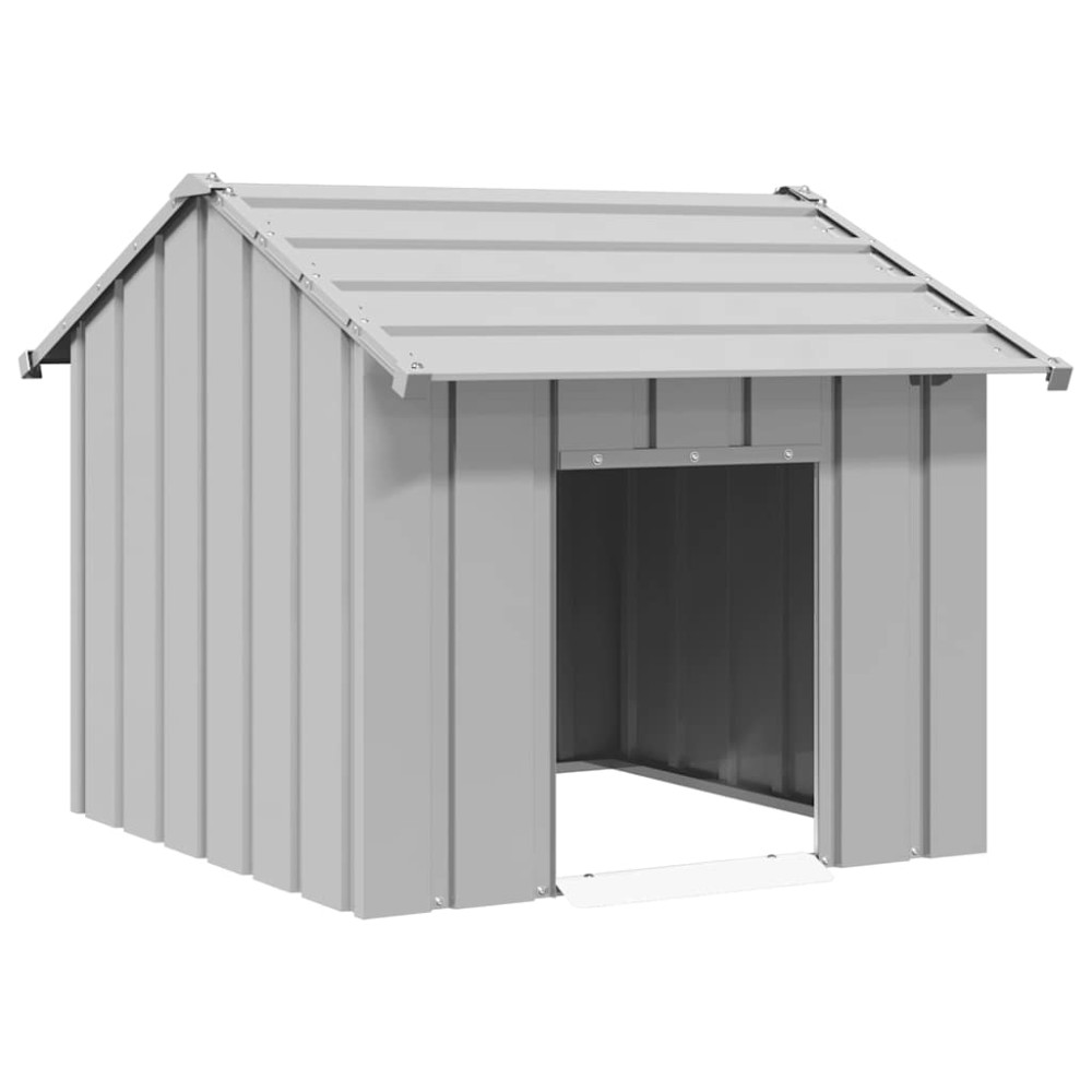 vidaXL Σπιτάκι σκύλου με οροφή 85x107x81 cm Γαλβανισμένος χάλυβας
