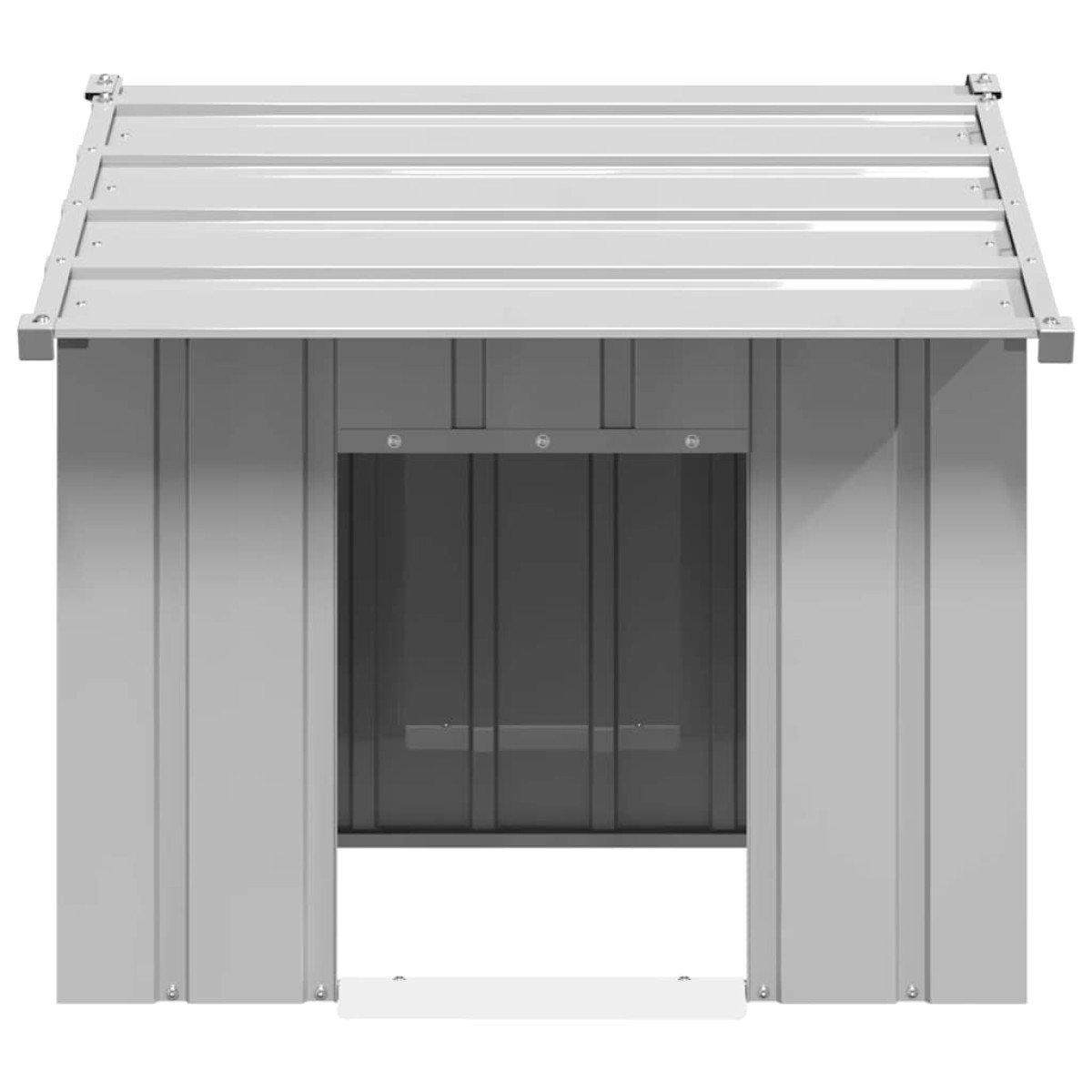 vidaXL Σπιτάκι σκύλου με οροφή 85x107x81 cm Γαλβανισμένος χάλυβας